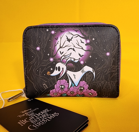 Loungefly The Nightmare Before Christmas Zero Moon Doodle Zip Wallet