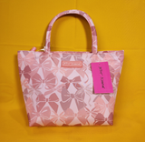 Betsey Johnson Pink Ribbon Bow Insulated Lunch Tote Bag