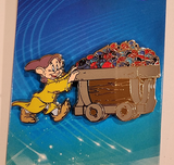 Snow White Dopey Dwarf Gem Diamond Mine Cart Enamel Pin Exclusive