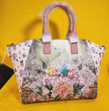 Loungefly Disney Tinker Bell Napping Floral Satchel Handbag Peter Pan Fairy