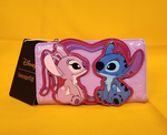 Angel and Stitch Heart Moving Valentine's Day Flap Wallet