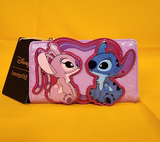 Angel and Stitch Heart Moving Valentine's Day Flap Wallet