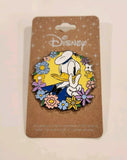 Donald Duck Peace Sign Flower Frame Enamel Pin