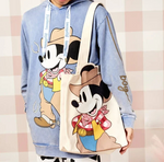 Loungefly Disney Mickey Mouse Cowboy Western Canvas Tote Bag