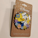 Donald Duck Peace Sign Flower Frame Enamel Pin