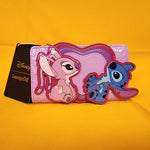 Angel and Stitch Heart Moving Valentine's Day Flap Wallet