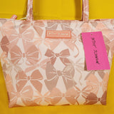 Betsey Johnson Pink Ribbon Bow Insulated Lunch Tote Bag