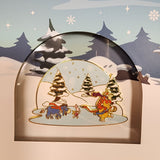 Loungefly Disney Winnie The Pooh Ice Skating LE 3" Enamel Pin Sliding