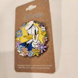 Donald Duck Peace Sign Flower Frame Enamel Pin