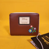 Loungefly Disney Tangled Rapunzel Pascal Flower Face Floral Zip Around Wallet