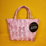 Betsey Johnson Pink Ribbon Bow Insulated Lunch Tote Bag