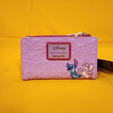 Angel and Stitch Heart Moving Valentine's Day Flap Wallet
