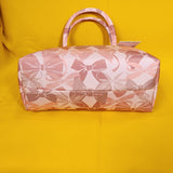 Betsey Johnson Pink Ribbon Bow Insulated Lunch Tote Bag
