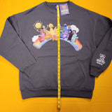Cakeworthy Care Bears X Sesame Street Crewneck Sweatshirt Pull Over Grey M