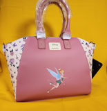 Loungefly Disney Tinker Bell Napping Floral Satchel Handbag Peter Pan Fairy
