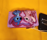Angel and Stitch Heart Moving Valentine's Day Flap Wallet