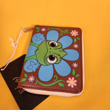 Loungefly Disney Tangled Rapunzel Pascal Flower Face Floral Zip Around Wallet
