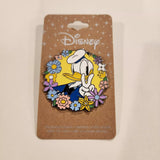 Donald Duck Peace Sign Flower Frame Enamel Pin