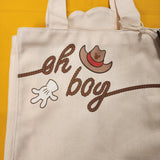 Loungefly Disney Mickey Mouse Cowboy Western Canvas Tote Bag