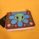 Loungefly Disney Tangled Rapunzel Pascal Flower Face Floral Zip Around Wallet
