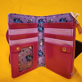 Angel and Stitch Heart Moving Valentine's Day Flap Wallet
