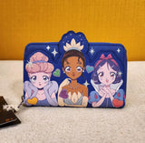 Princess Manga Anime Cinderella Snow White Tiana Wallet