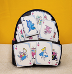 Alice in Wonderland Character Playing Cards Mini Backpack