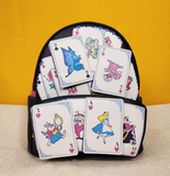 Alice in Wonderland Character Playing Cards Mini Backpack