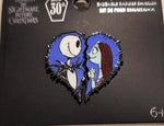 Nightmare Before Christmas Jack And Sally Heart Halves Pin Set