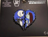 Nightmare Before Christmas Jack And Sally Heart Halves Pin Set