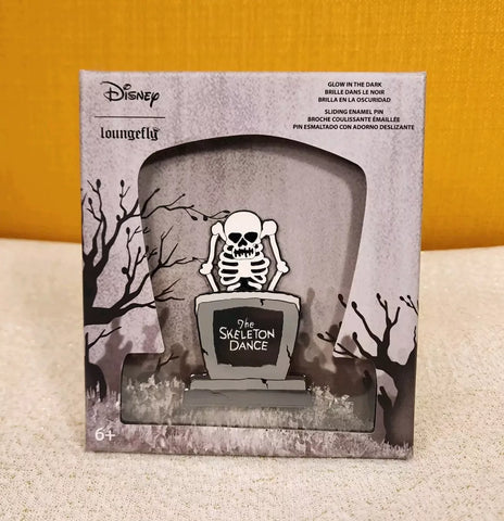the Skeleton Dance LE 3" Enamel Pin GID Halloween