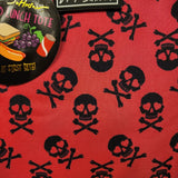 Betsey Johnson Skull Bones Pink Zip Top Insulated Lunch Tote