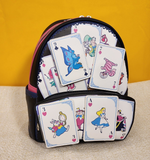 Alice in Wonderland Character Playing Cards Mini Backpack