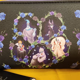 Villains Floral Icons Ursula Cruella Evil Queen Zip Wallet