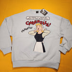 Cakeworthy Cinderella Comic Drop Sleeve Crewneck Blue Sweatshirt Oversized M