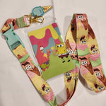 Spongebob Sqaure Pants Patrick Ice Cream Lanyard ID Holder