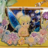 Loungefly Disney Peter Pan Tinker Bell Flower Iridescent Green Crossbody Bag NEW