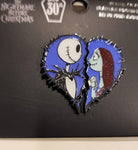 Nightmare Before Christmas Jack And Sally Heart Halves Pin Set