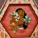 Moana and Pua Floral Glitter Limited Edition Pin