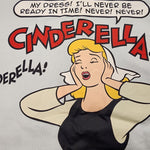 Cakeworthy Cinderella Comic Drop Sleeve Crewneck Blue Sweatshirt Oversized M
