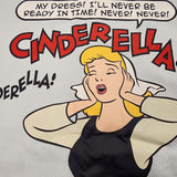Cakeworthy Cinderella Comic Drop Sleeve Crewneck Blue Sweatshirt Oversized M