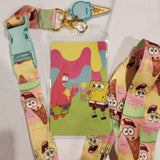 Spongebob Sqaure Pants Patrick Ice Cream Lanyard ID Holder