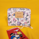 Loungefly Sanrio Hello Kitty And Friends Floral AOP Soft Tag Zipper Wallet