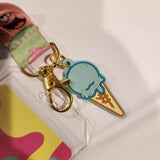 Spongebob Sqaure Pants Patrick Ice Cream Lanyard ID Holder
