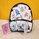 Alice in Wonderland Character Playing Cards Mini Backpack