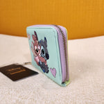 Angel & Stitch Corduroy Zip Around Wallet