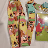 Spongebob Sqaure Pants Patrick Ice Cream Lanyard ID Holder