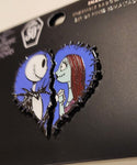 Nightmare Before Christmas Jack And Sally Heart Halves Pin Set