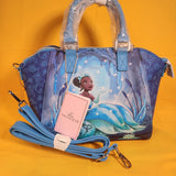 Loungefly Disney The Princess And The Frog Tiana Firefly Satchel Blue Handbag