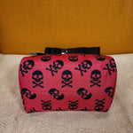 Betsey Johnson Skull Bones Pink Zip Top Insulated Lunch Tote